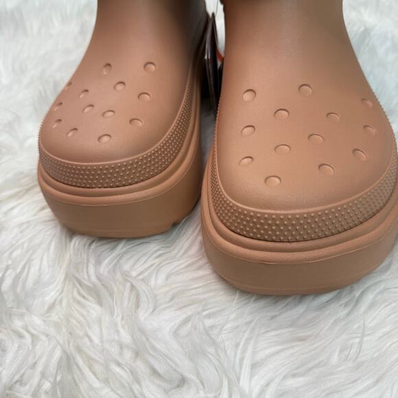 Crocs Stomp Lined Boot Size W12 M 10 Blush Pink Beige NWT - Picture 12 of 16